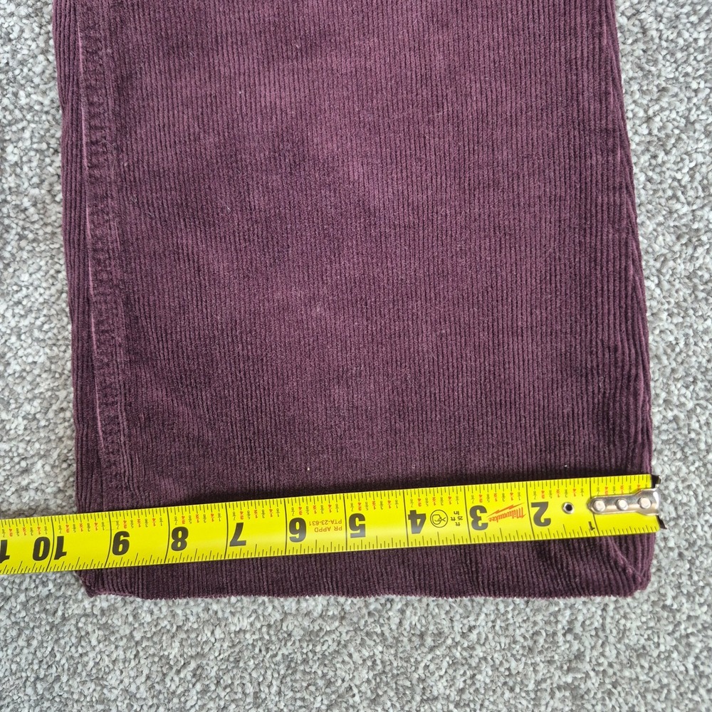 Pilcro Anthropologie Pants Womens 27 Burgundy Corduroy Trouser Bootcut Stretch - Picture 9 of 10